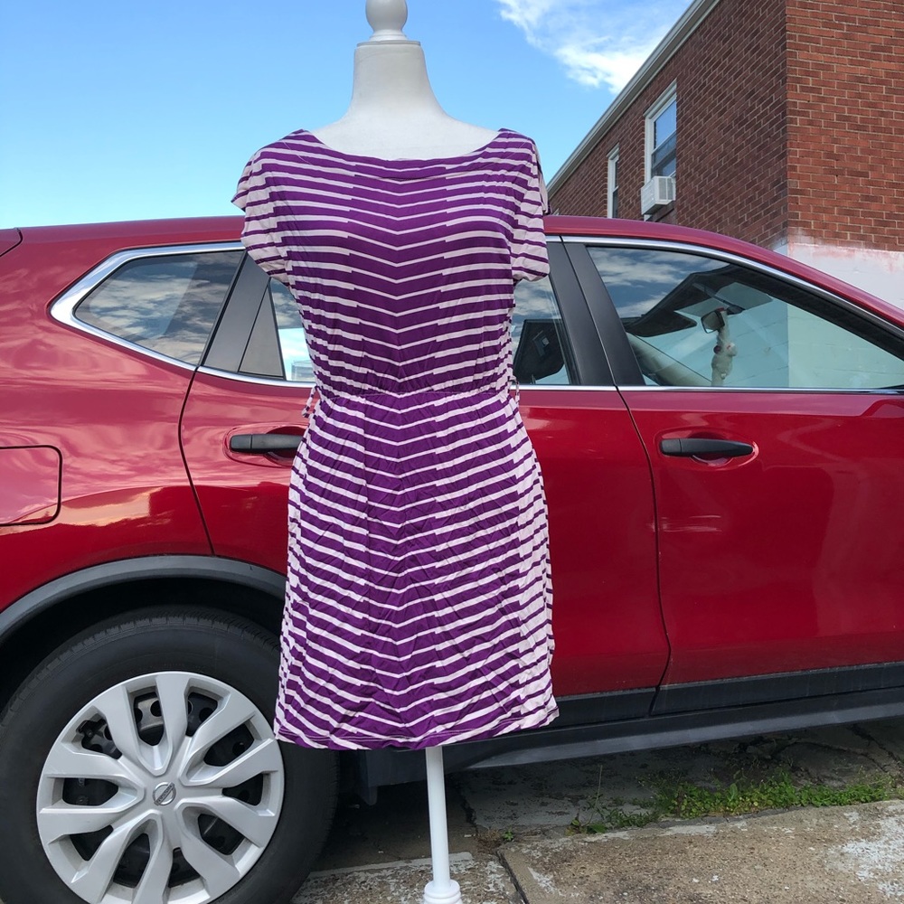 US Size 6 H&M Purple Striped dress